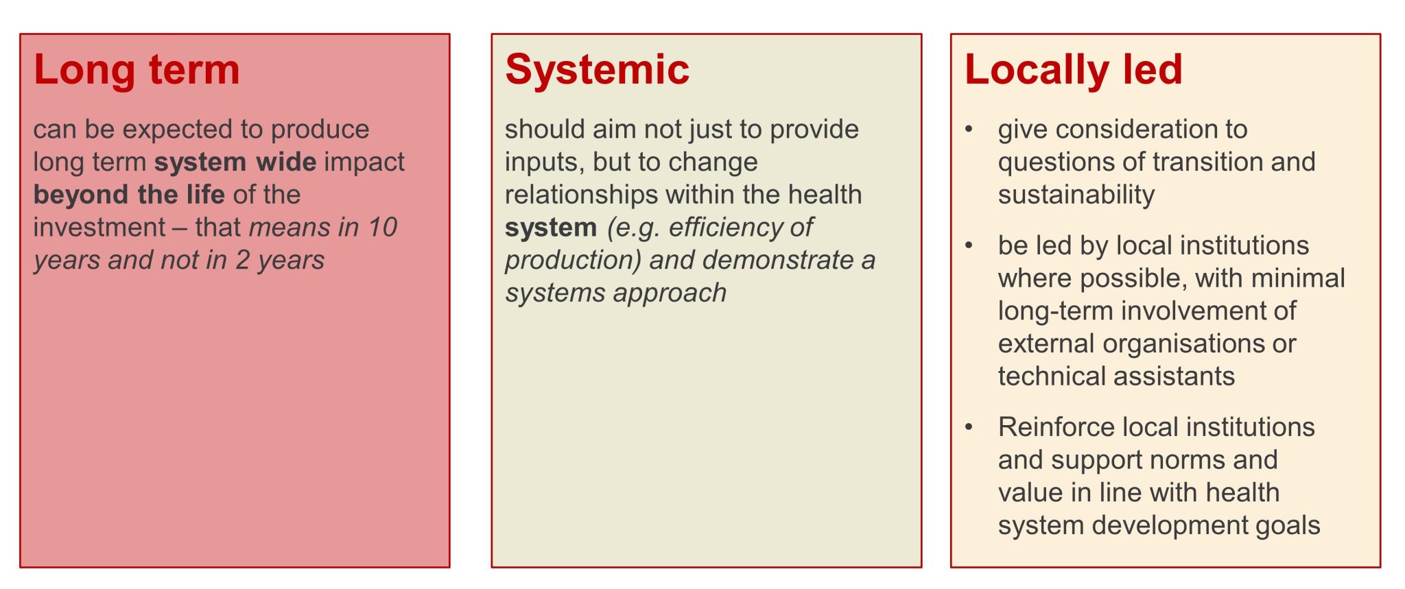 Improving conceptualisation and evaluation of health system