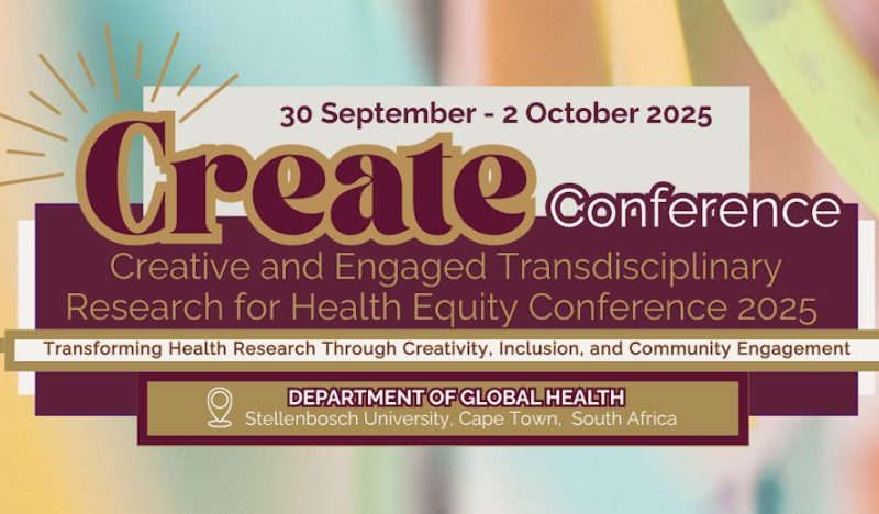Advert for the CREATE conference showing it's location, date and strapline