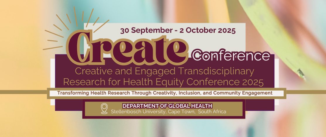 Advert for the CREATE conference showing it's location, date and strapline
